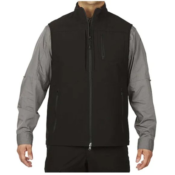 5.11 TACTICAL Covert Vest Soft Shell Conceal Carry Multi Pocket Black Men's XL - Picture 1 of 11